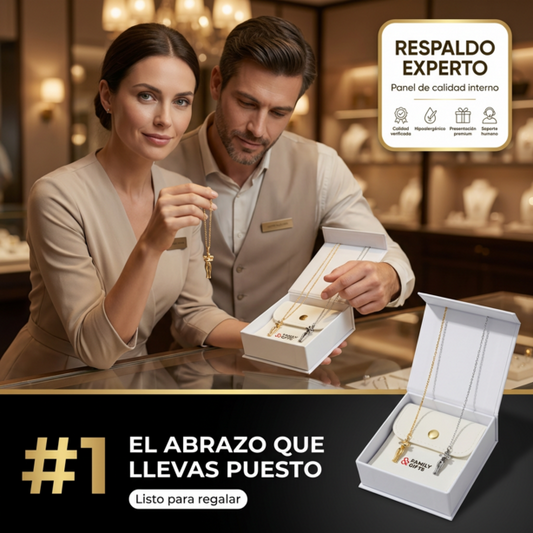 Collar con colgante + Tarjeta de mensaje y caja de regalo GRATIS💍✨