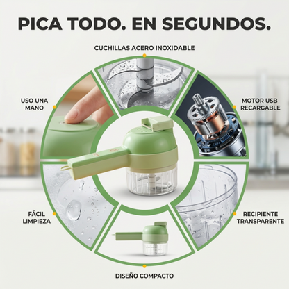 Picador De Verduras 4 En 1 - Tu Nuevo Aliado En La Cocina