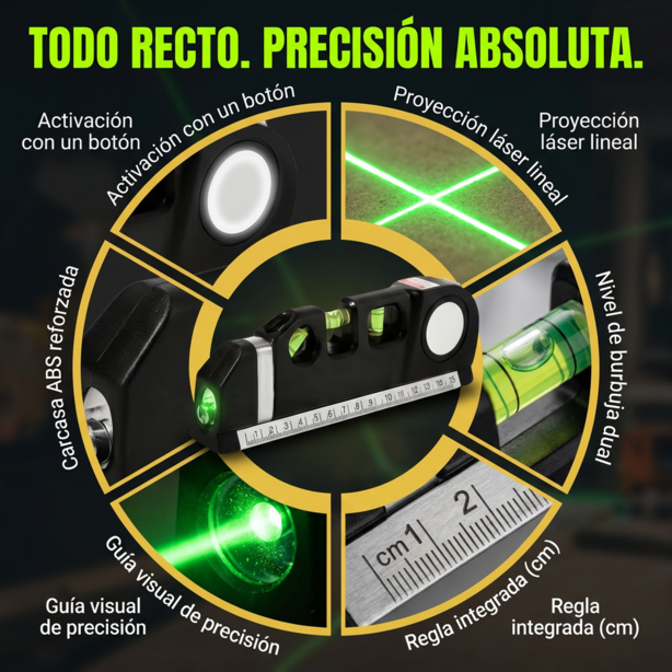 Laser Flex Pro® nivel flexometro laser 4 en 1 2X1