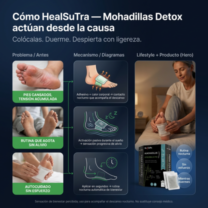 Almohadas Detox Para Pies Tratamiento Mensual (30 unds)