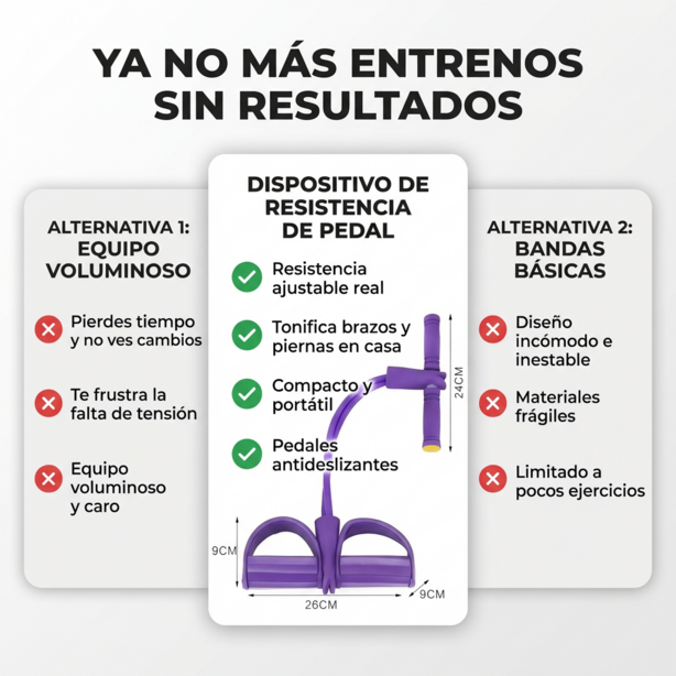 Último dispositivo de resistencia de pedal de 8 tubos de 2026: dispositivo de resistencia de pedal desmontable y ajustable
