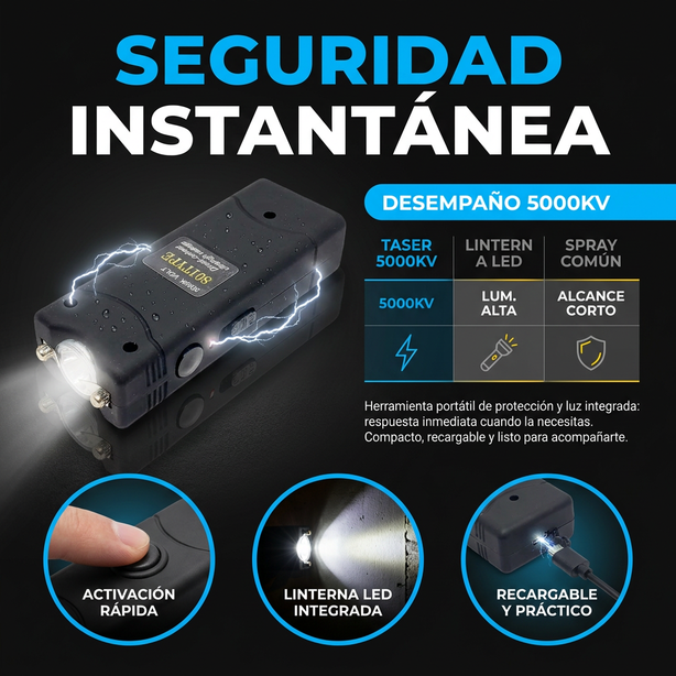 Taser Electroshock Con Linterna