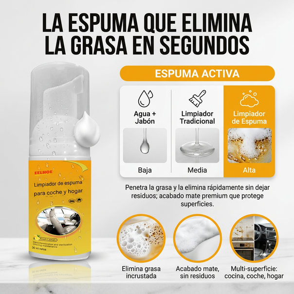Paga 1 Lleve 2 Limpiador de espuma multiusos🧽🫧 (120 ml)