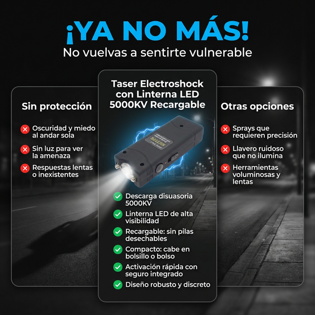Taser Electroshock Con Linterna