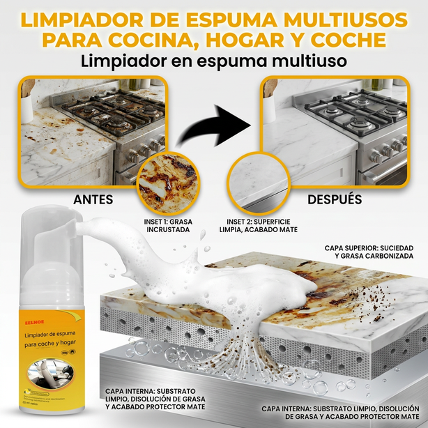 Paga 1 Lleve 2 Limpiador de espuma multiusos🧽🫧 (120 ml)
