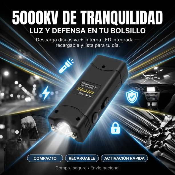Taser Electroshock Con Linterna