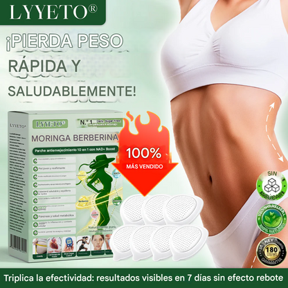 Lyyeto® Moringa Berberina + NAD+ Parche de Microagujas 10 en 1