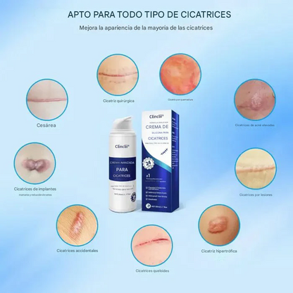 Clinclii® Gel de silicona médica para cicatrices✨  Atenúa cicatrices quirúrgicas, estrías, queloides y cicatrices de cesárea