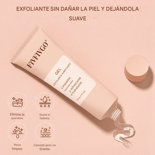 Gel exfoliante purificante Fivfivgo® para acantosis nigricans, exfoliación, manchas oscuras, verrugas y eccema.