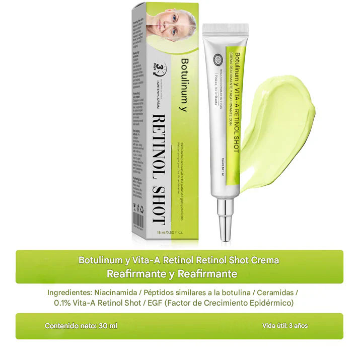 Crema reafirmante y lifting antiarrugas con Botulinum & Vita-A Retinol Shot✨