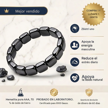 Paga 1 Lleva 2 Pulsera magnética de hematita