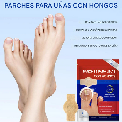 Parches para la renovación de uñas durante la noche