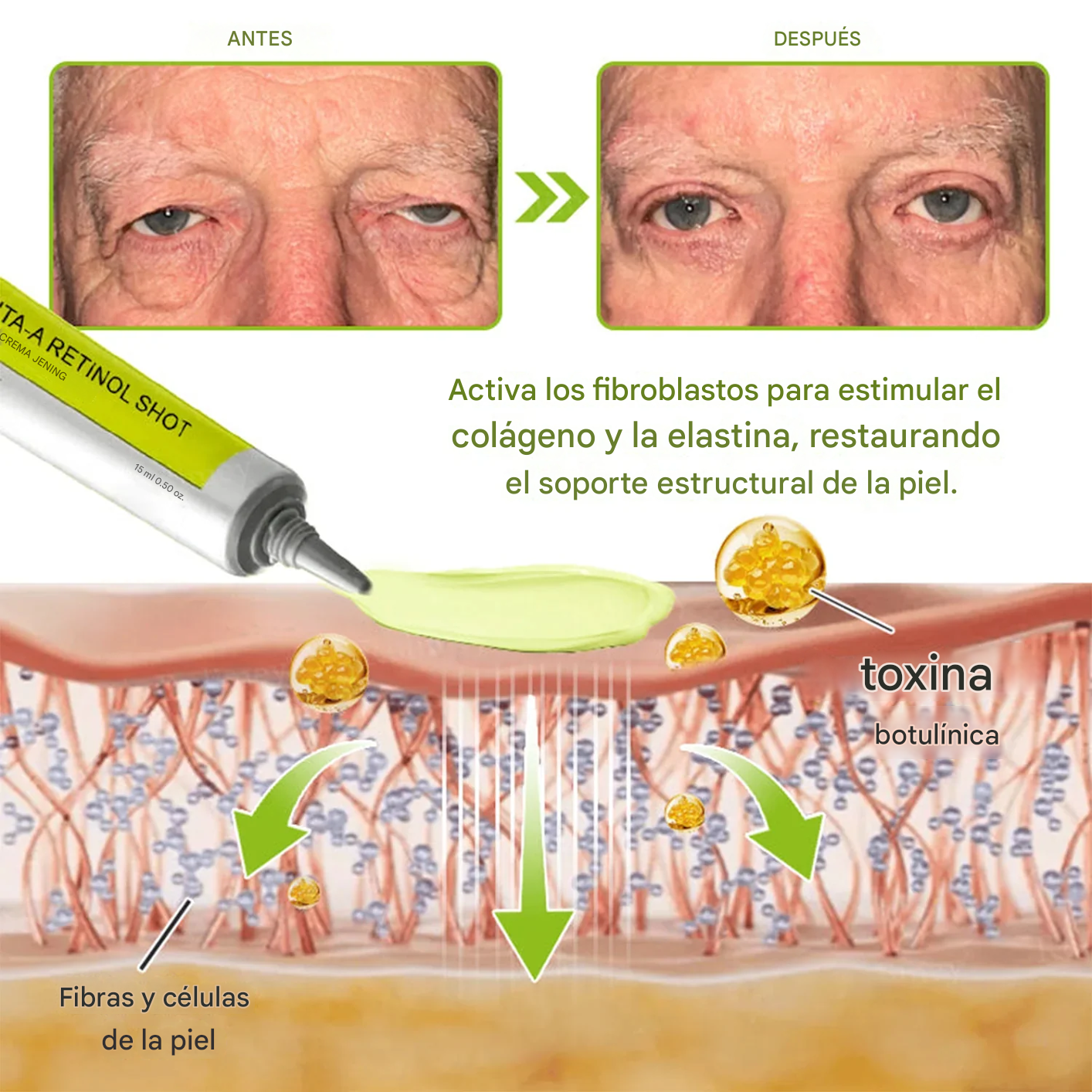 Crema reafirmante y lifting antiarrugas con Botulinum & Vita-A Retinol Shot✨