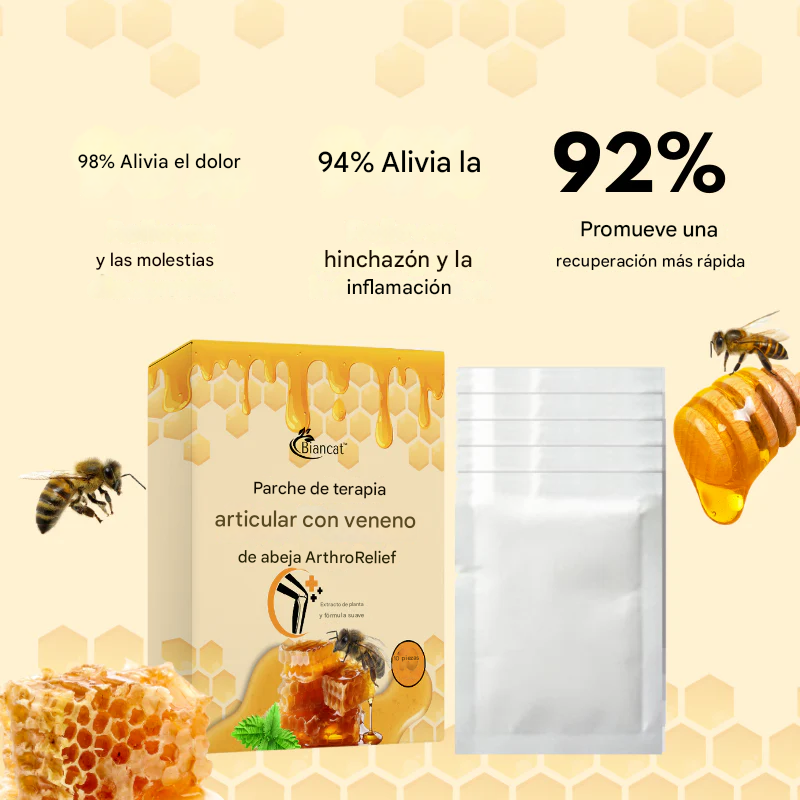 Parches para el tratamiento de articulaciones con veneno de abeja