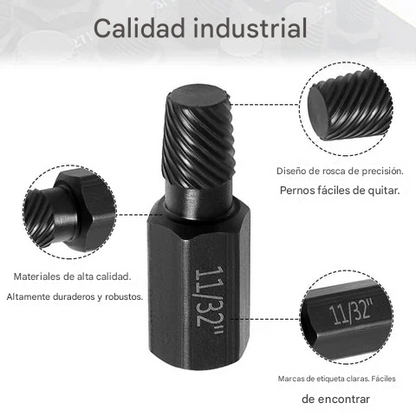 Herramienta para quitar tornillos de cabeza rota con hexágono interior