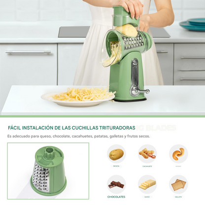 🌟 Rallador Rotativo 5 en 1 SUSTEAS – La forma más fácil de disfrutar la cocina