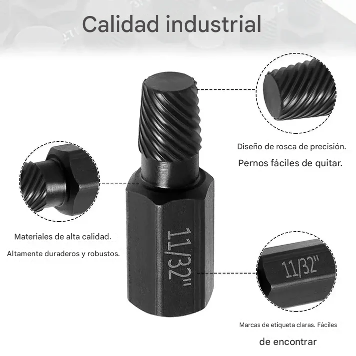 Herramienta para quitar tornillos de cabeza rota con hexágono interior