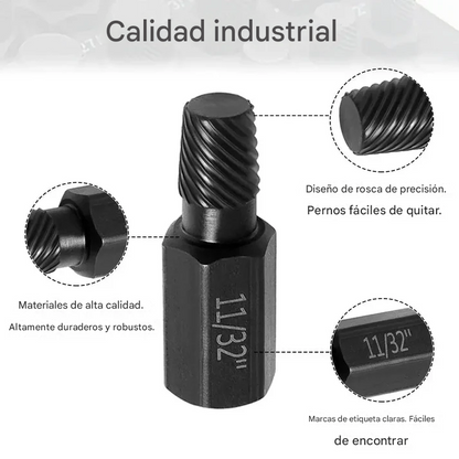 Herramienta para quitar tornillos de cabeza rota con hexágono interior