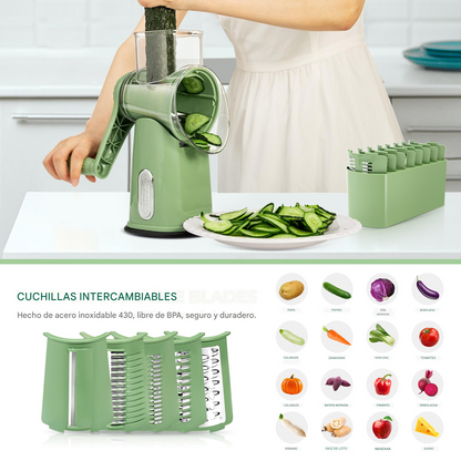 🌟 Rallador Rotativo 5 en 1 SUSTEAS – La forma más fácil de disfrutar la cocina
