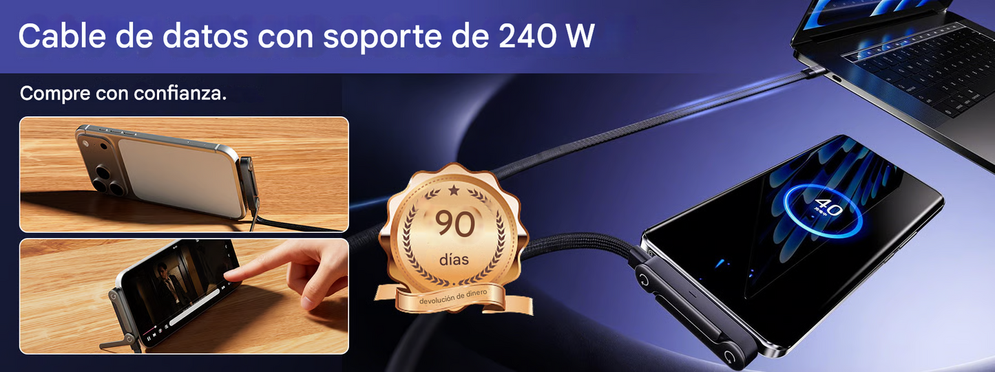 Cable de datos de soporte de 240 W
