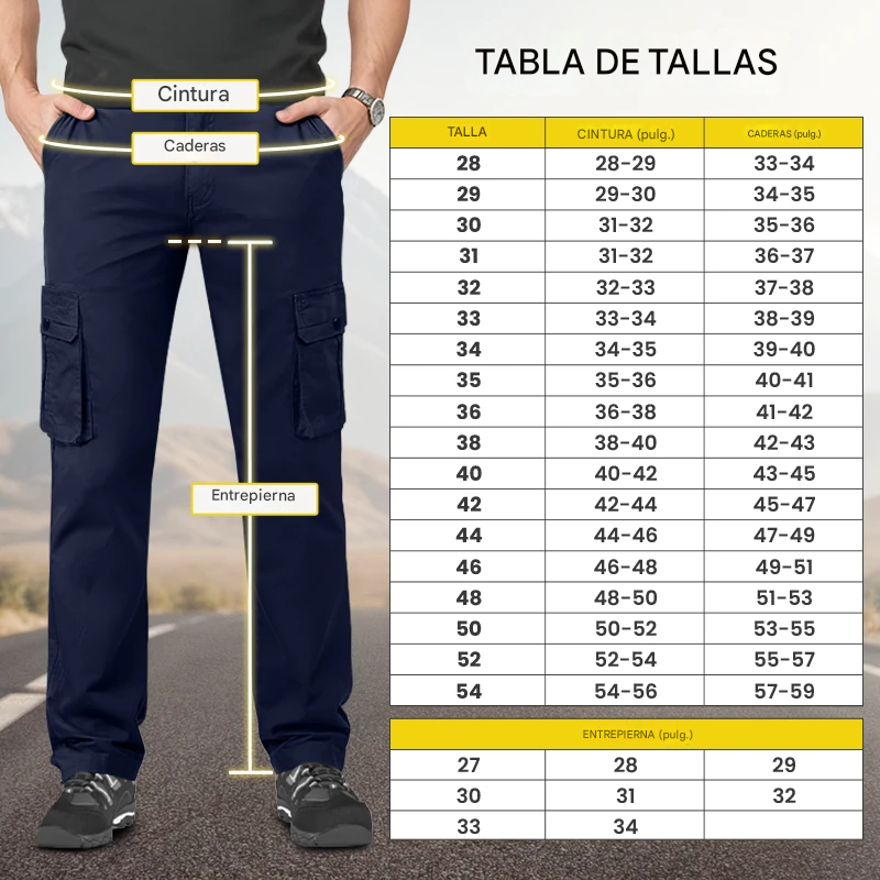 FlexRover -  Pantalones cargo ultra cómodos y flexibles