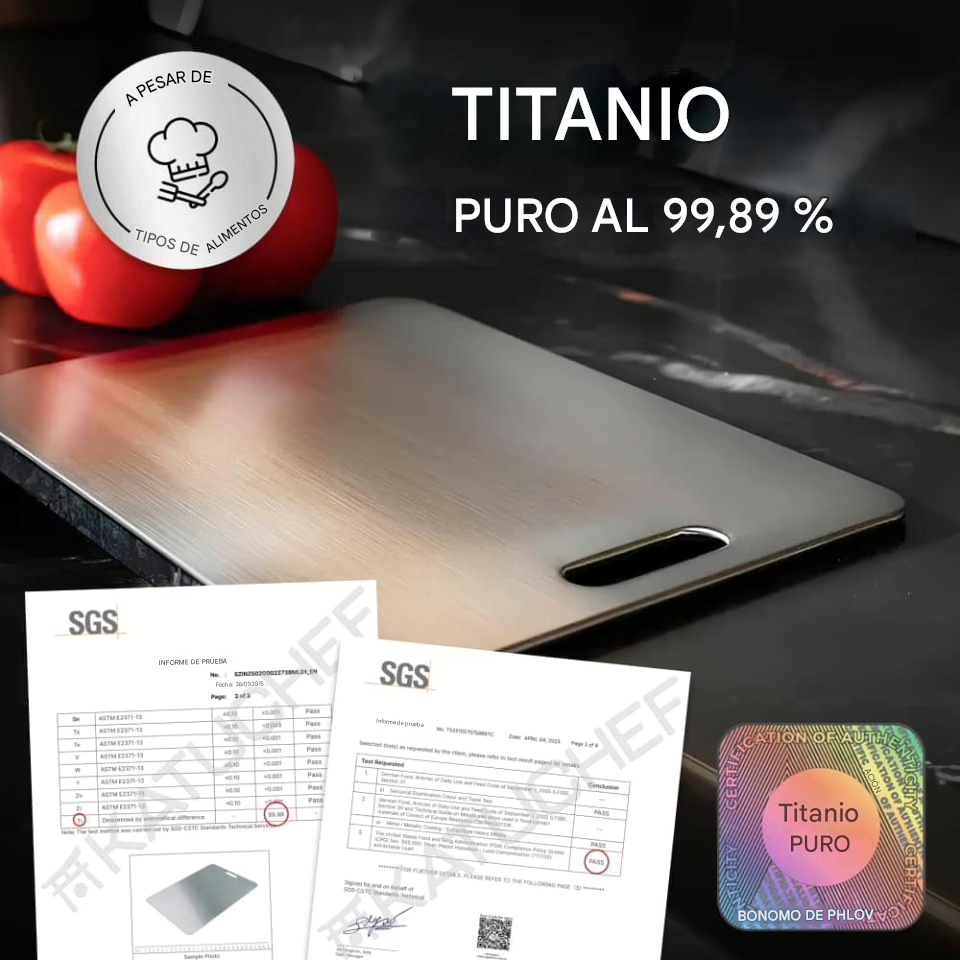 Tabla Picadora En Titanio Quirurgico