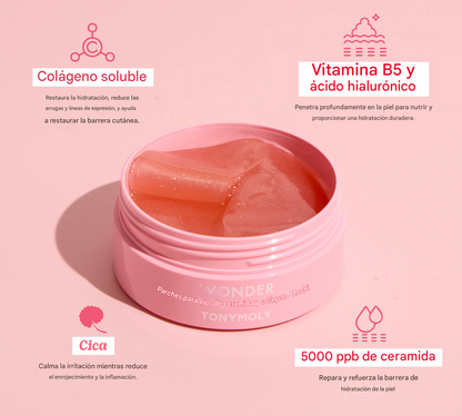 Parches para ojos Wonder Ceramide Collagen Mochi
