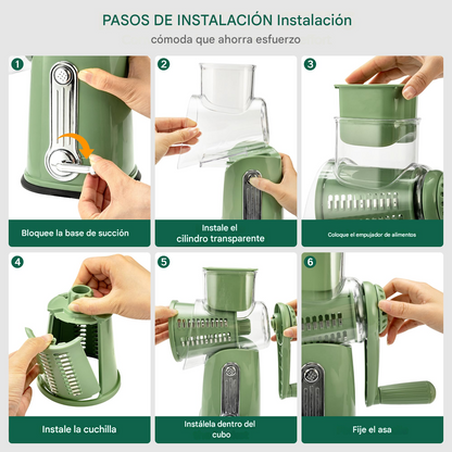🌟 Rallador Rotativo 5 en 1 SUSTEAS – La forma más fácil de disfrutar la cocina