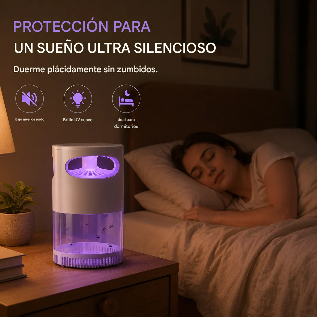 Lámpara UV🩻 antimosquitos🦟🚫: silenciosa, USB, sin químicos.