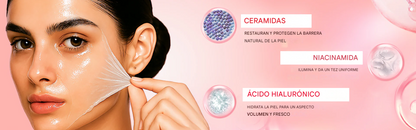 Mascarilla facial antiedad envolvente de colágeno de noche RENEE Pink Therapy