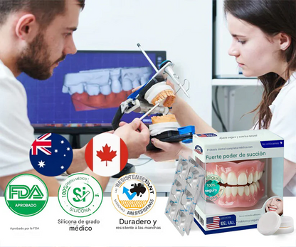 🦷 Prótesis dental completa Neslemy® Medical con fuerte succión ✅