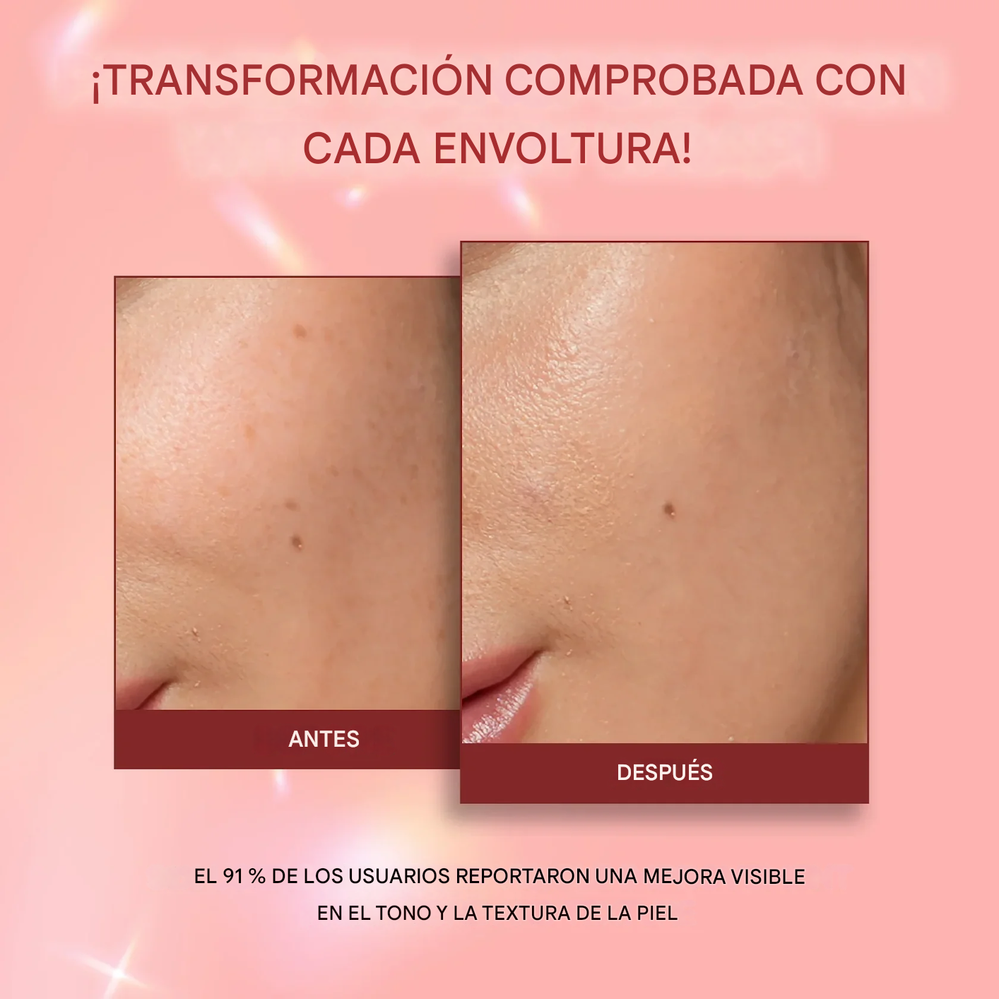 Mascarilla facial antiedad envolvente de colágeno de noche RENEE Pink Therapy
