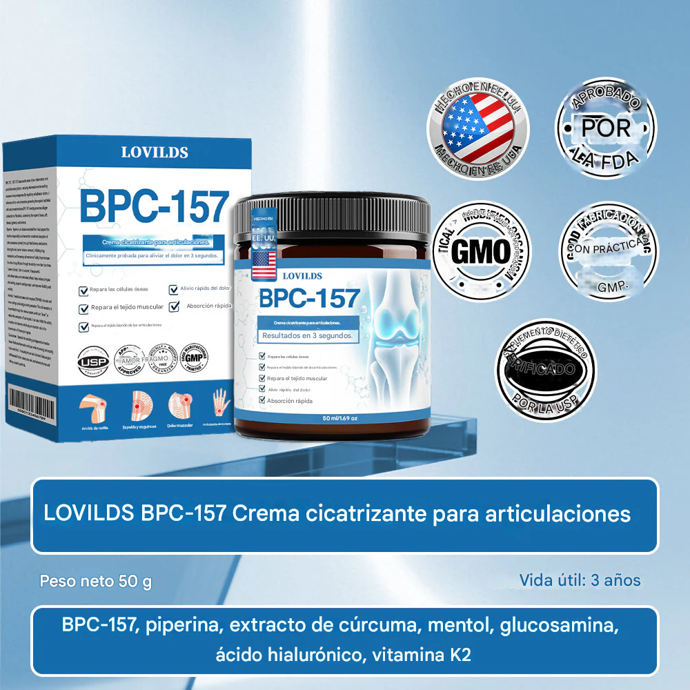 LOVILDS® 𝑩𝐏𝐂-𝟏𝟓𝟕 𝐉𝐨𝐢𝐧𝐭 𝐇𝐞𝐚𝐥𝐢𝐧𝐠 𝐂𝐫𝐞𝐚𝐦🦴 Alivio para la artritis, neuropatía, reumatismo y lesiones deportivas