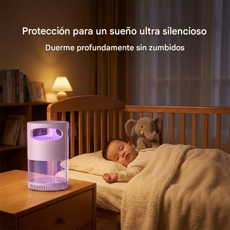 Lámpara UV🩻 antimosquitos🦟🚫: silenciosa, USB, sin químicos.