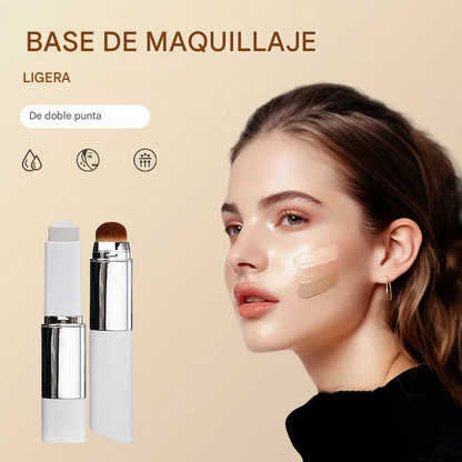 Base de maquillaje en barra Cover Cream Stick V con brocha desmontable - Base de maquillaje coreana que cambia de color con cápsulas de colágeno