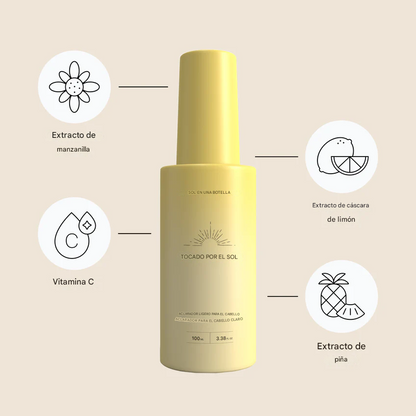 Aclarador de cabello para cabello claro