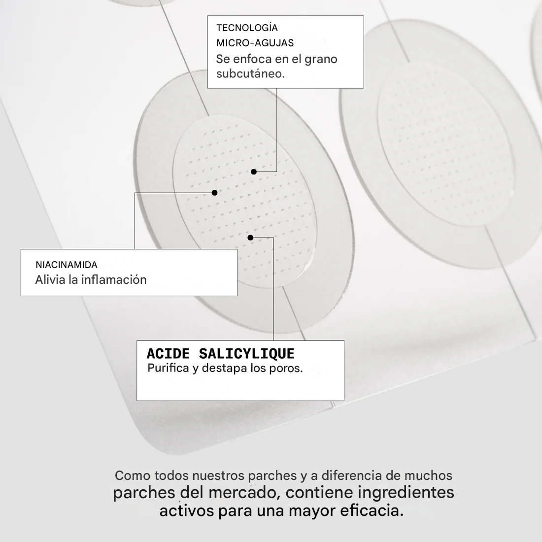 Parches de microagujas para detener las manchas
