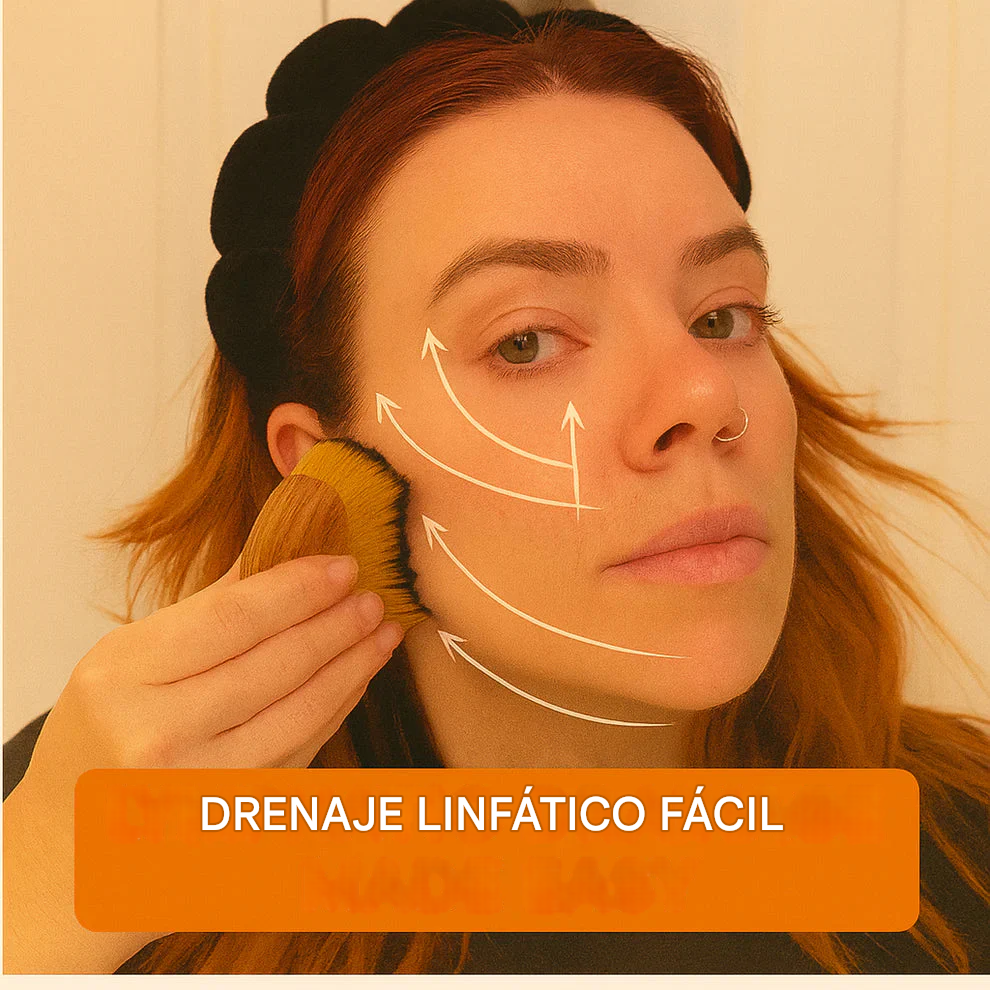 Cepillo facial para contorno linfático