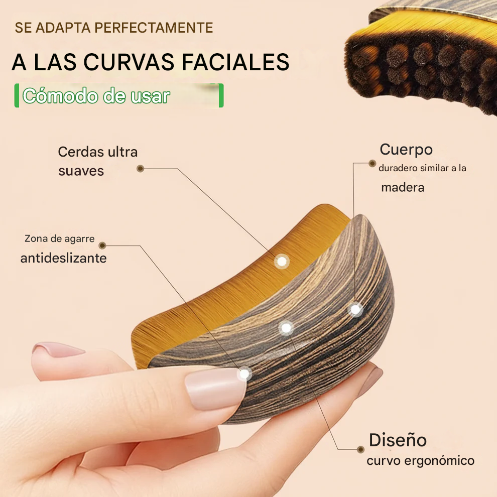Cepillo facial para contorno linfático