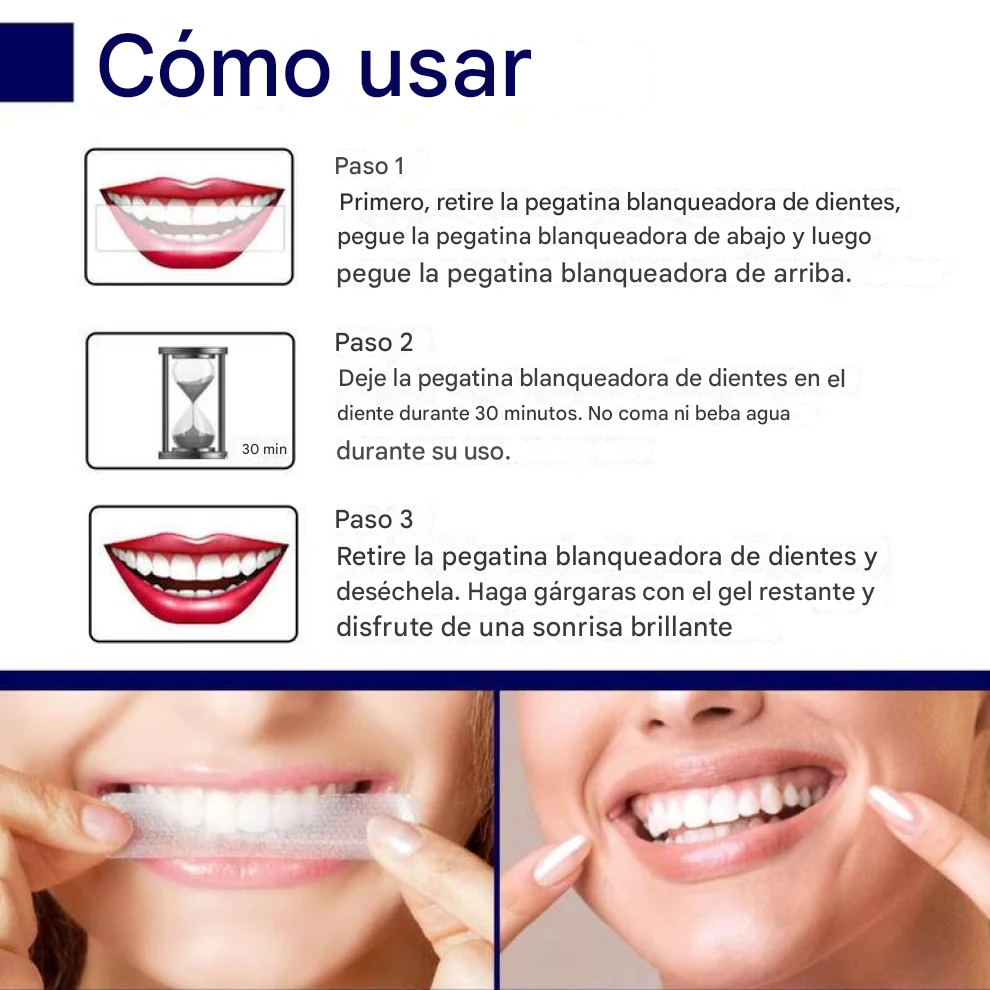 tratamiento🩺 blanqueador🦷✨ semanal (tiras blanqueadoras dentales)